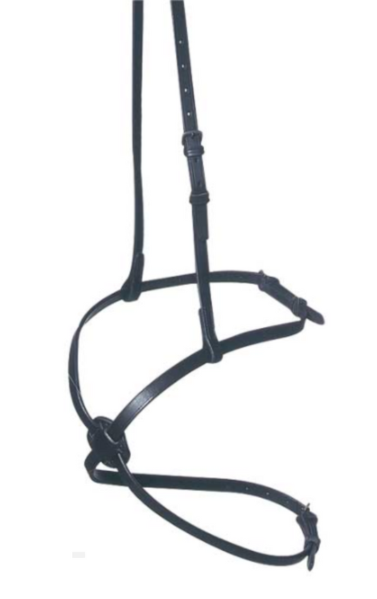 NOSEBAND GRACKLE AINTREE LTH (BLK-FULL)