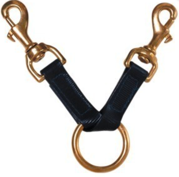 CLIP DOUBLE BRASS PVC (BLK)