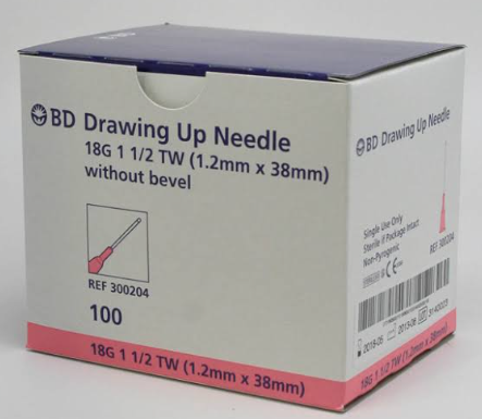 NEEDLES BD 18G X 1.5IN (BX 100)